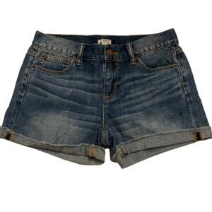 J Crew Womens NEW cuffed cutoff jeans size 25